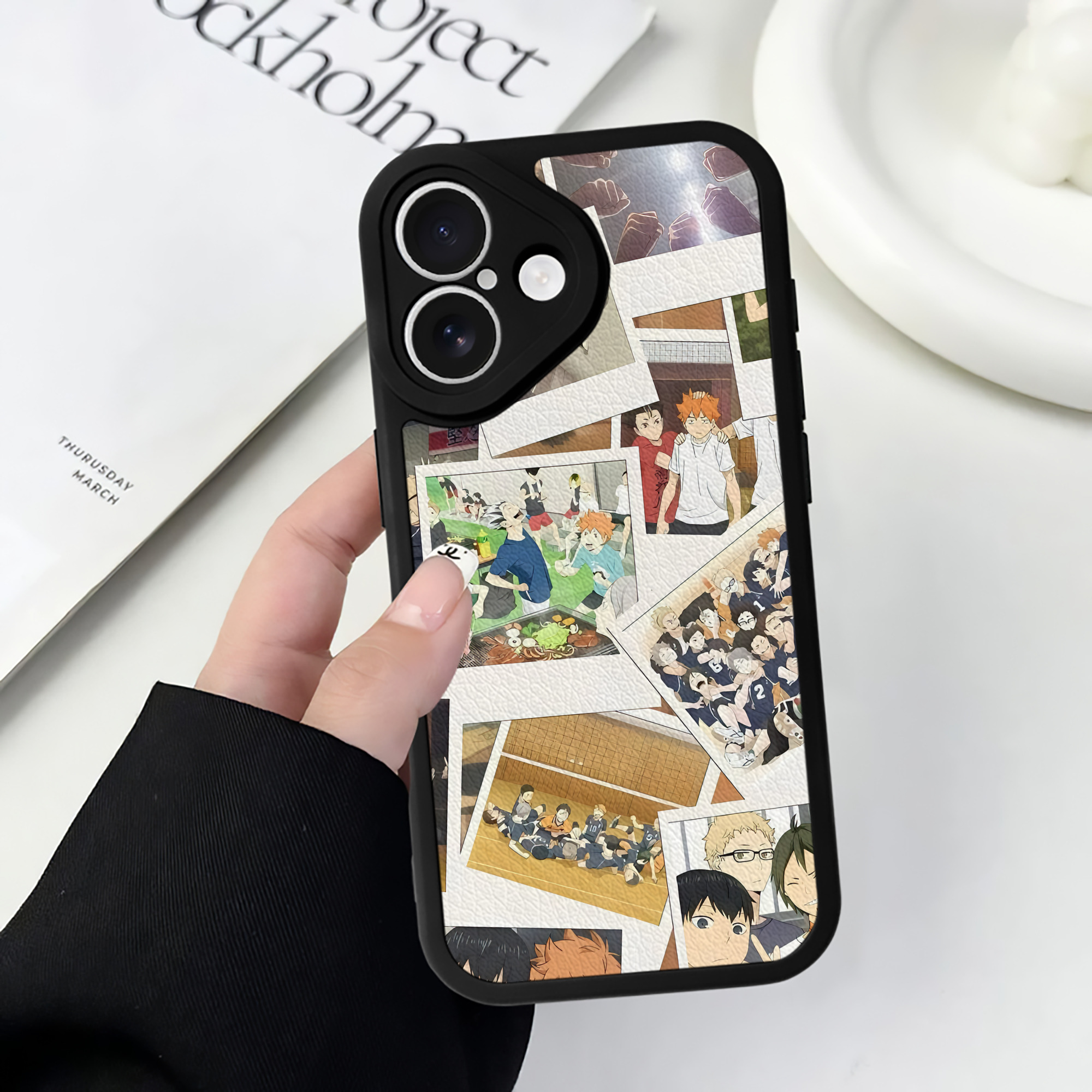 （画像用） ハイキュー!! Haikyu!! 【iPhone 16シリーズ対応】シリコンスマホケース（レザー調） 材質：シリコン